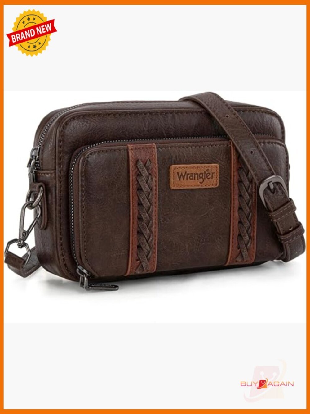 Small Crossbody Bag with Multiple Pockets and Adjustable Strap